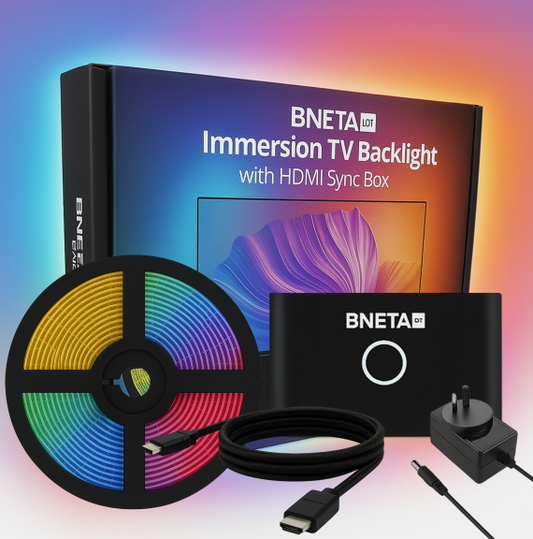 BNETA IoT Immersion TV Backlight with HDMI Sync Box K90