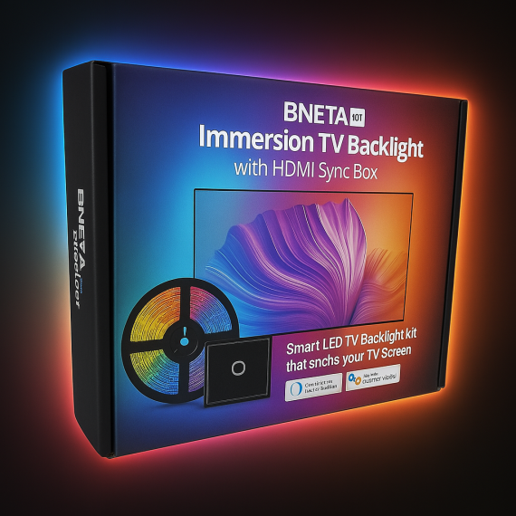 BNETA IoT Immersion TV Backlight with HDMI Sync Box K90