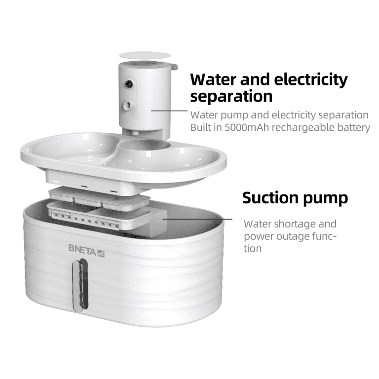 BNETA Pet Automated Battery Water Fountain W4